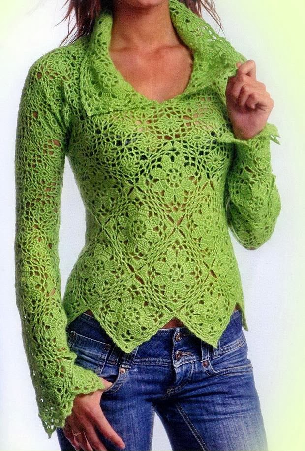free crochet pattern for womens sweaters